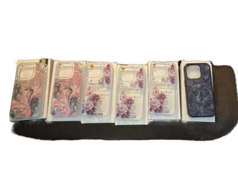 New Unopened iPhone Case Bundle – 6 Cases – Floral & Marble Designs - Picture 2 of 5